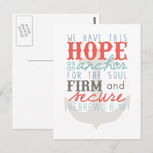 Hoop als Anchor-briefkaart Briefkaart (Voorkant / Achterkant)