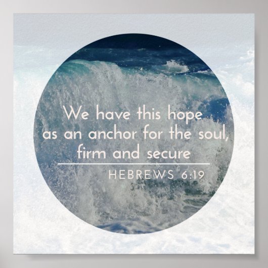 Hoop als Anchor Inspirerend Poster-Hebreeuws6:19 Poster (Voorkant)