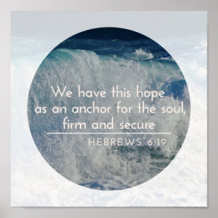 Hoop als Anchor Inspirerend Poster-Hebreeuws6:19 Poster