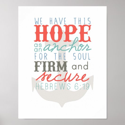 Hoop als poster op een anker (Voorkant)