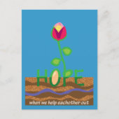 Hoop als we elkaar helpen briefkaart (Voorkant)
