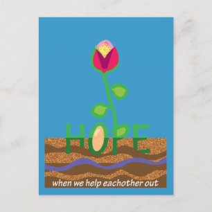 Hoop als we elkaar helpen briefkaart