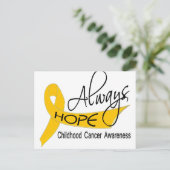 Hoop altijd op kinderkanker briefkaart (Staand voorkant)