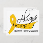 Hoop altijd op kinderkanker briefkaart (Voorkant / Achterkant)