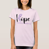 "Hoop" Alzheimer's Awareness Paarse Ribbon Script T-shirt (Voorkant)