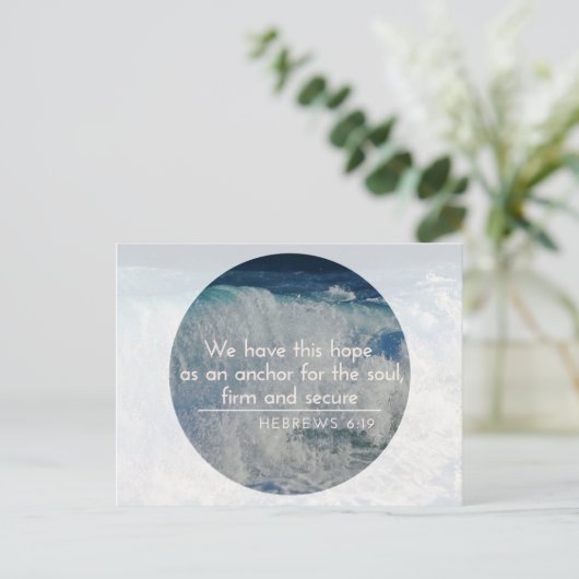 Hoop - Anker Inspirerend Briefkaart-Hebreeën6:19 Briefkaart (Staand voorkant)