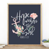 Hoop Ankert De Ziel Bloem Religieus Poster