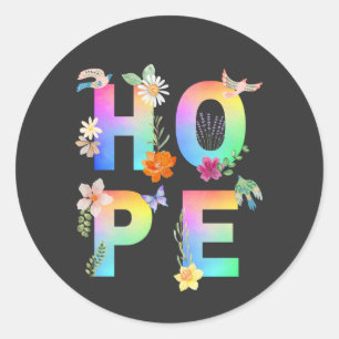 Hoop Artistiek Positief Motivatie Inspirerend Ronde Sticker