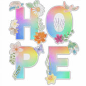 Hoop Artistiek Positief Motivatie Inspirerend Sticker (Voorkant)