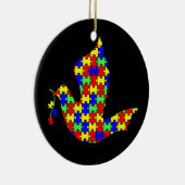 Hoop - Autisme puzzelstukjes Keramisch Ornament (Rechts)