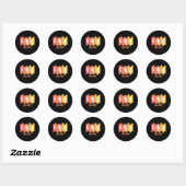 Hoop Basketbal Funny - Sinaasappel Ronde Sticker (Vel)