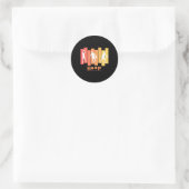 Hoop Basketbal Funny - Sinaasappel Ronde Sticker (Tas)