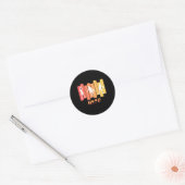 Hoop Basketbal Funny - Sinaasappel Ronde Sticker (Envelop)