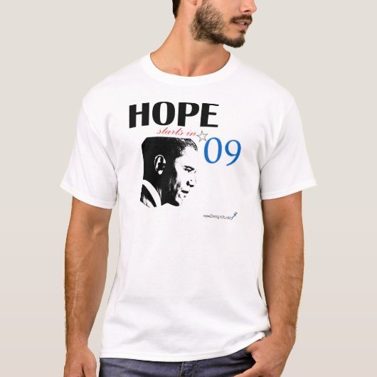 Hoop begint in 2009 t-shirt (Voorkant)