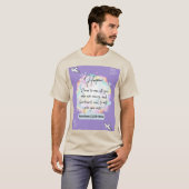 Hoop Bericht - Matthew 11-28 - Korte mouw Tan T-shirt (Voorkant volledig)