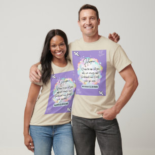 Hoop Bericht - Matthew 11-28 - Korte mouw Tan T-shirt