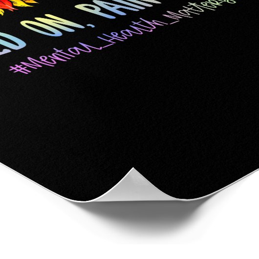 HOOP Bewaar pijn Eindigt depressie Geestelijke gez Poster (Hoek)