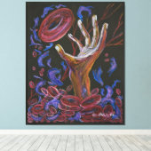 Hoop - Bewustzijn van sikkelcelpijn Canvas Afdruk (Insitu (Houten vloer))