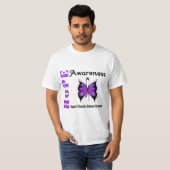 Hoop bewustzijn vlinder huiselijk geweld t-shirt (Voorkant volledig)