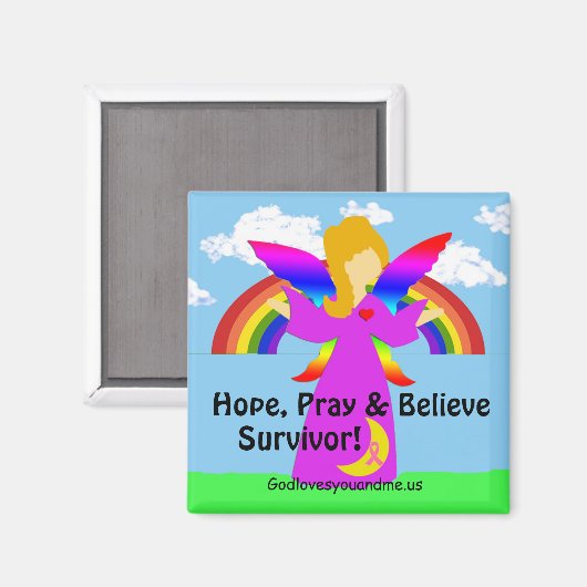 Hoop, Bid & Geloof Overlevende! Magneet (Voorkant / Achterkant)