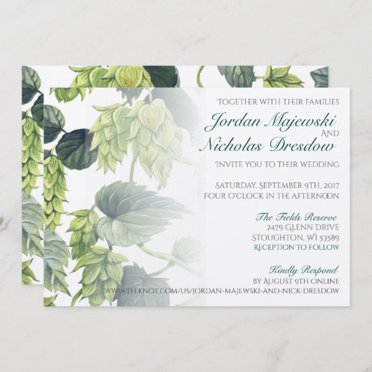 Hoop, Bierbruiloft Collectie Kaart (Voorkant / Achterkant)