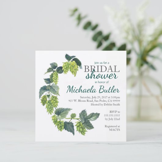 Hoop, Bierbruiloft douche Kaart (Staand voorkant)