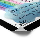 Hoop Bijbelse Waterverf RegenboogInspirerend Poster (Hoek)