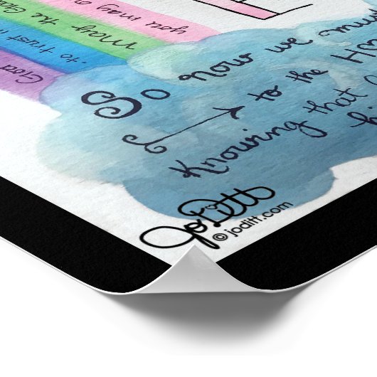 Hoop Bijbelse Waterverf RegenboogInspirerend Poster (Hoek)