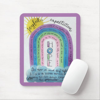 Hoop Bijbelse Waterverf van de Schrift van de Schr Muismat