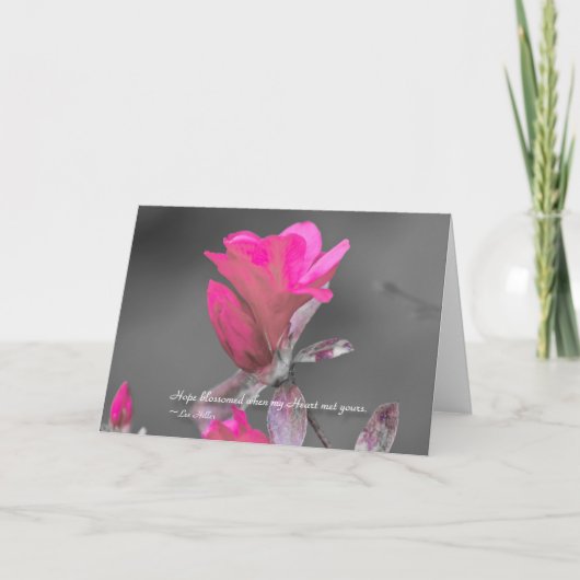 Hoop bloeide toen mijn hart... kaart (Voorkant)