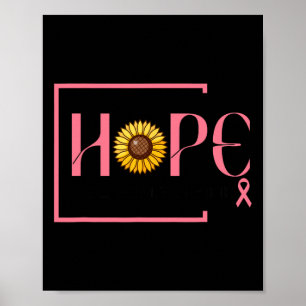 Hoop bloeit in roze - voor overlevenden van borstk poster