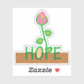 Hoop bloem groeit uit een zaad sticker (Vel)