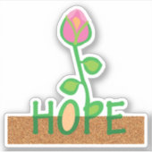 Hoop bloem groeit uit een zaad sticker (Voorkant)