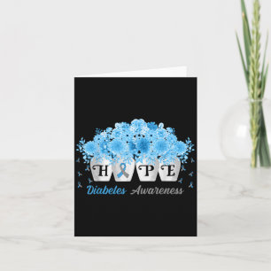 Hoop Bloemen Flessen Type 1 Diabetes Awareness Day Kaart