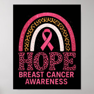 Hoop Borstkanker Bewustzijn - Rainbow Pink Ribbon Poster