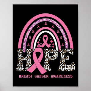 Hoop Borstkanker Bewustzijn Roze Ribbon Maand Sup Poster