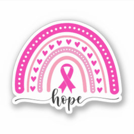 Hoop, Borstkanker lint, roze oktober Sticker