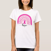 Hoop, Borstkanker lint, roze oktober T-shirt (Voorkant)