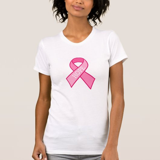 Hoop, borstkankerbewustzijn Roze T-shirt (Voorkant)