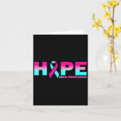 Hoop BRCA bewustzijn borstkanker roze lint Kaart (Gele Bloem)