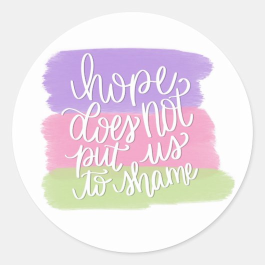 Hoop brengt ons niet in de Sticker van de schaamte (Voorkant)