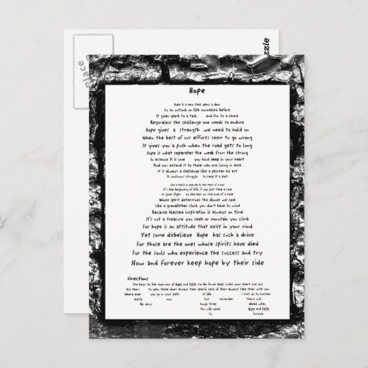 Hoop Briefkaart (Voorkant / Achterkant)