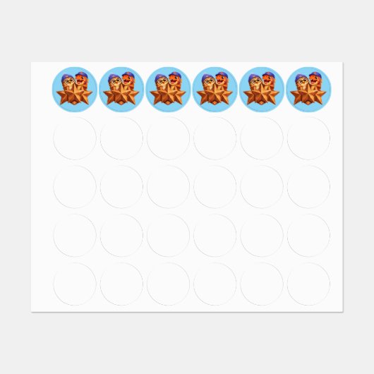 Hoop bronzen niveau fase drie bulk 60 stickerblad labels (Vel)
