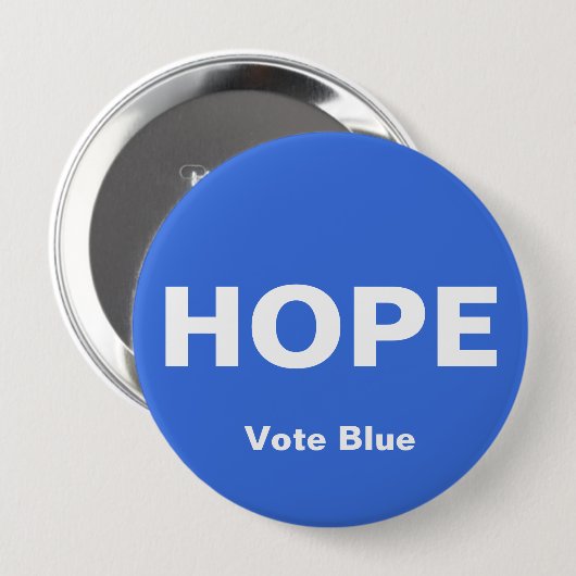 HOOP Button, STEM BLAUWE Button (Voorkant /achterkant)