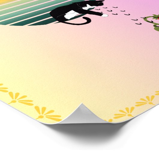 Hoop - cat poster/sunrise Poster (Hoek)