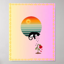 Hoop - cat poster/sunrise Poster
