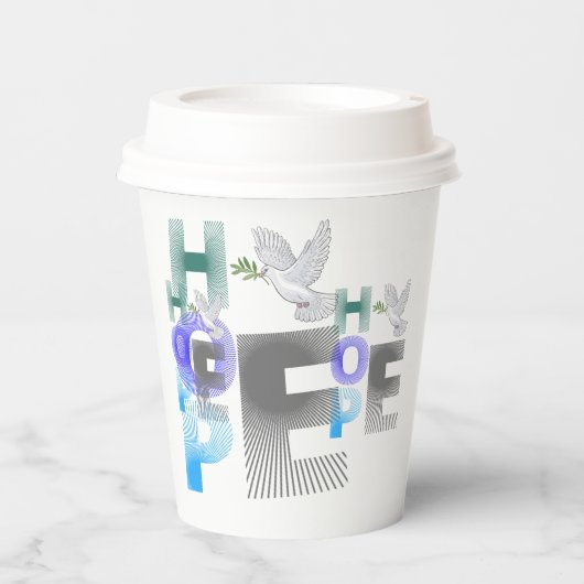 Hoop – Christelijk Faith Inspirerende papieren bek Papieren Bekers (Voorkant)