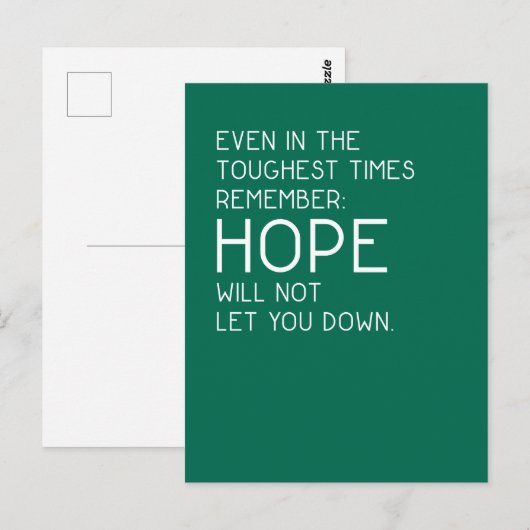 Hoop citaten briefkaart (Voorkant / Achterkant)