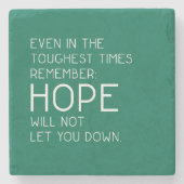 Hoop citaten stenen onderzetter (Voorkant)