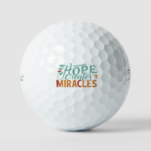 Hoop Creëert Mirakels  Golfballen (Voorkant)